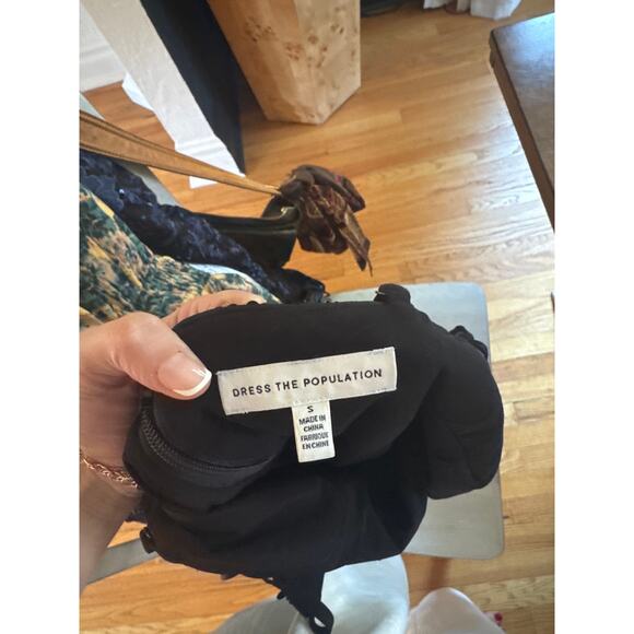 DRESS THE POPULATION Cammie Black Sequin Maxi Dress Size Small - Picture 8 of 8